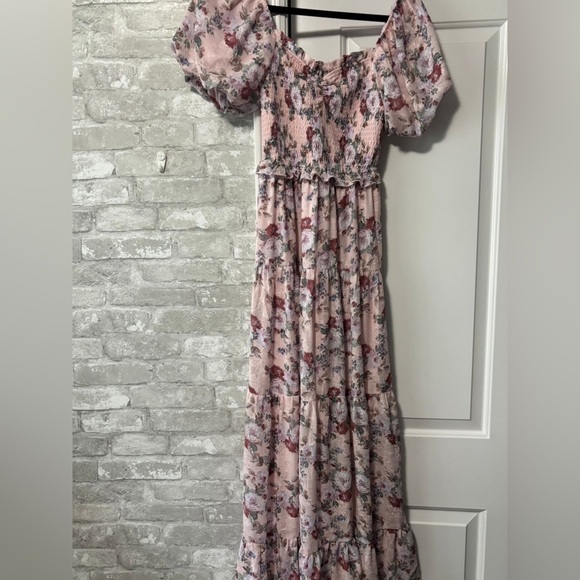 NWT Carmella Floral Smocked Waist Maxi Dress XS long dress - flowy - Picture 8 of 10